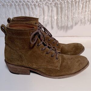 Frye Brown Suede Ankle Boots